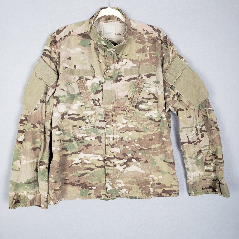US Army Trade Soldier Certified Gear Jacket Green Camo Military Large X-Short